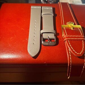 Gray Leather Watch Strap by Breda